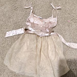 Elestory ballerina dress-tan/gold